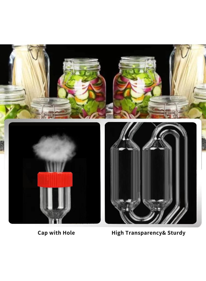 Arabest 4Pack Twin Bubble Airlock Set, Fermentation Airlock with 4 Stoppers + 10 Grommets, Brewing Airlocks Brew Kits Airlocks for - Image 5